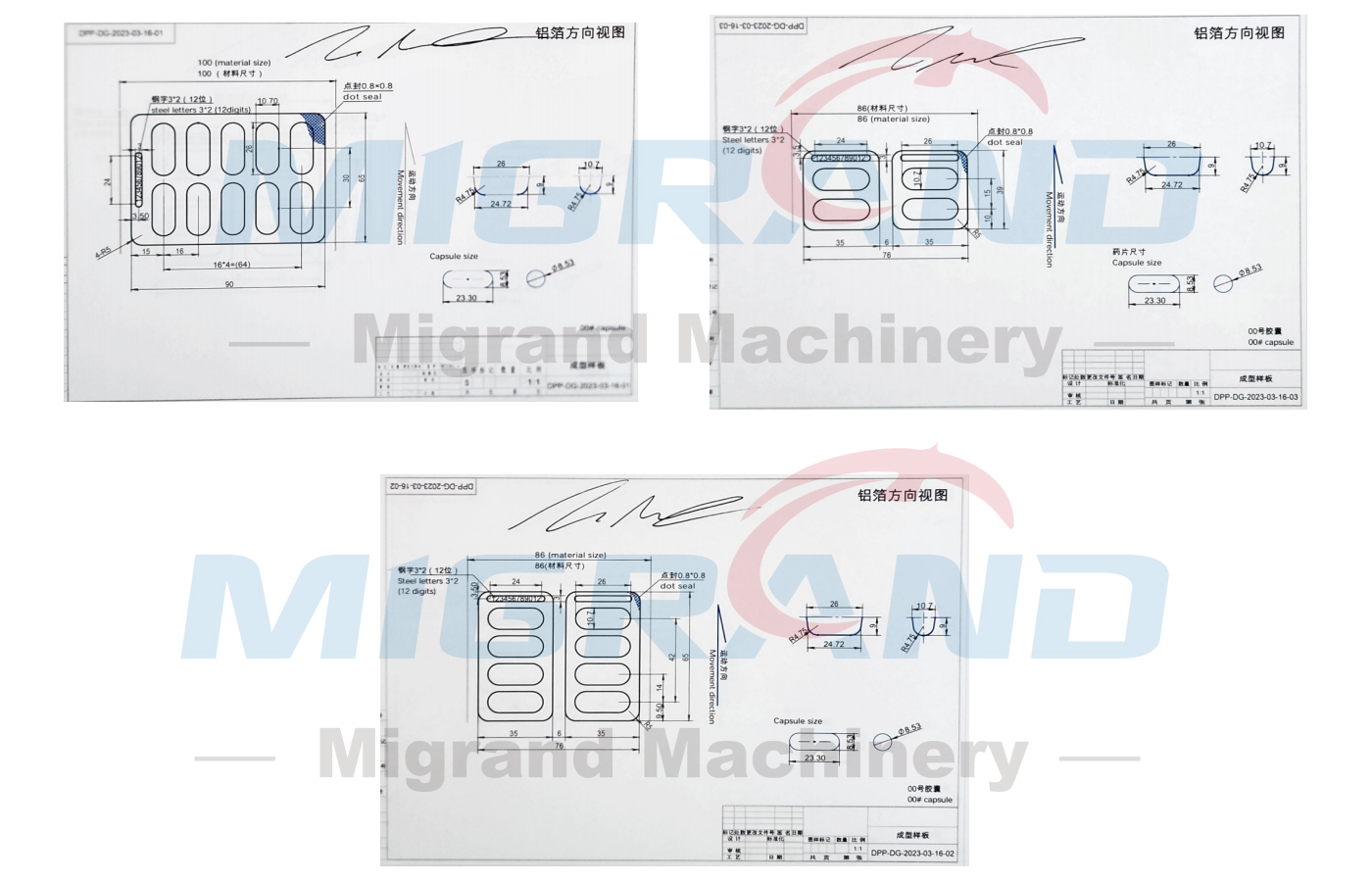 USA-DPP80 matriță Desen de proiectare