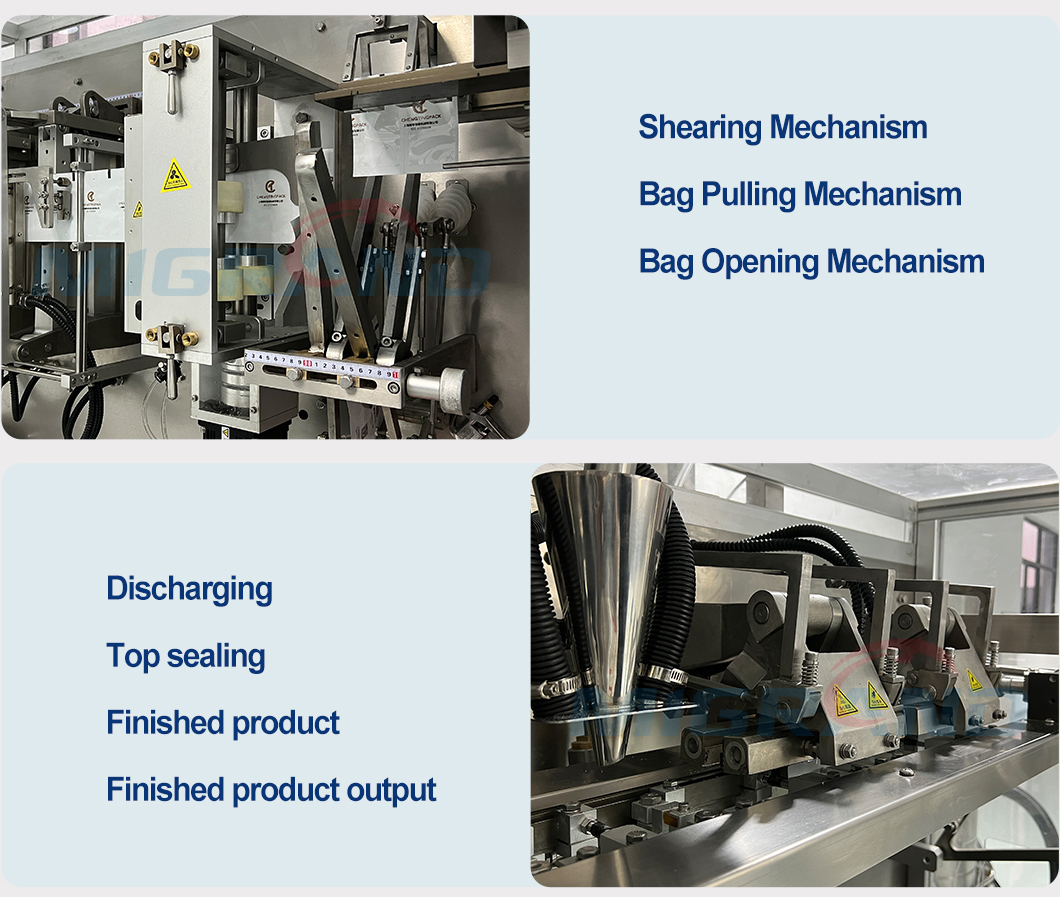 detalii mașină de pliculețe