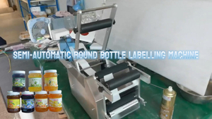 Mașină de etichetare rotundă semi -automată