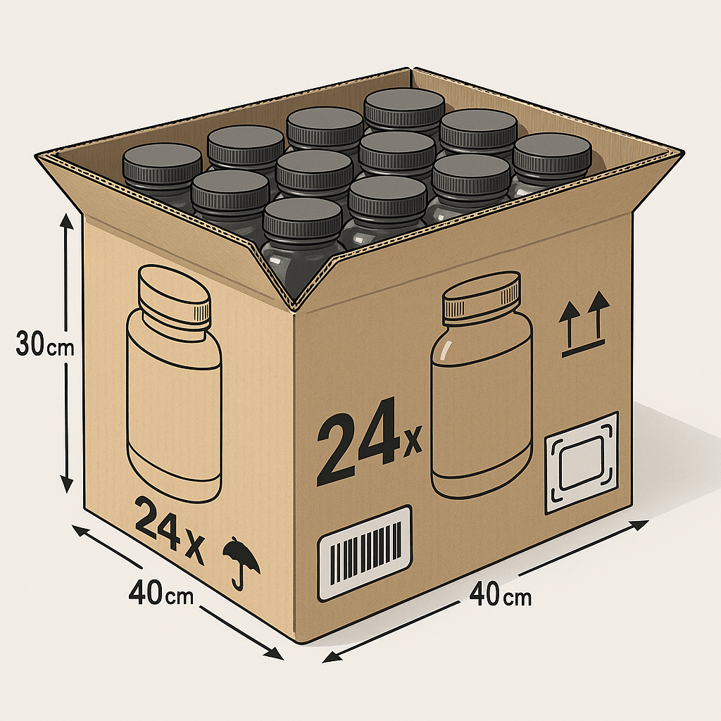 Diagrama de ambalare a sticlelor de capsule
